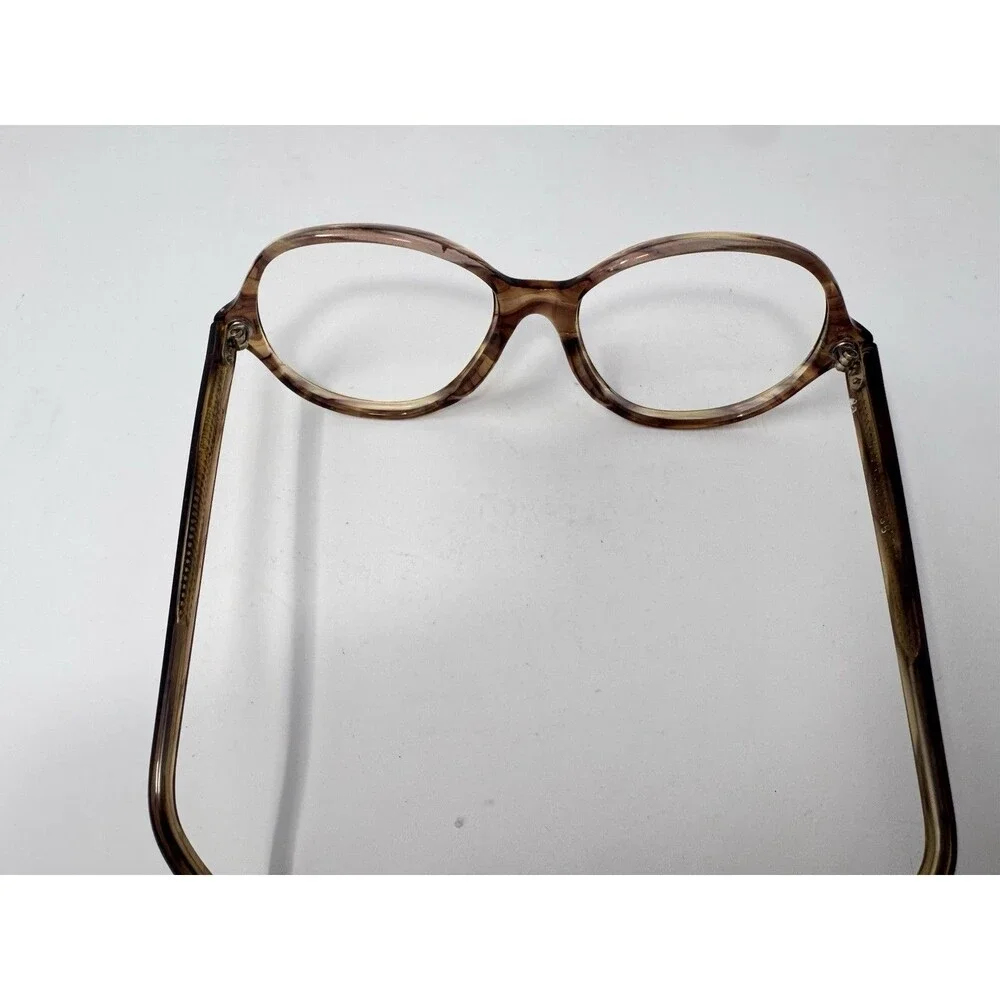 Vintage 1970s Eyeglass Frames 50-18-135 Brown Round Frames Only New Old Stock